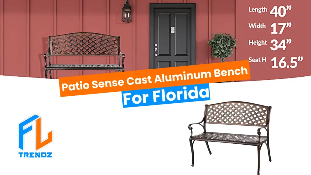 Patio Sense Cast Aluminum Bench For Florida - FLTrendz 